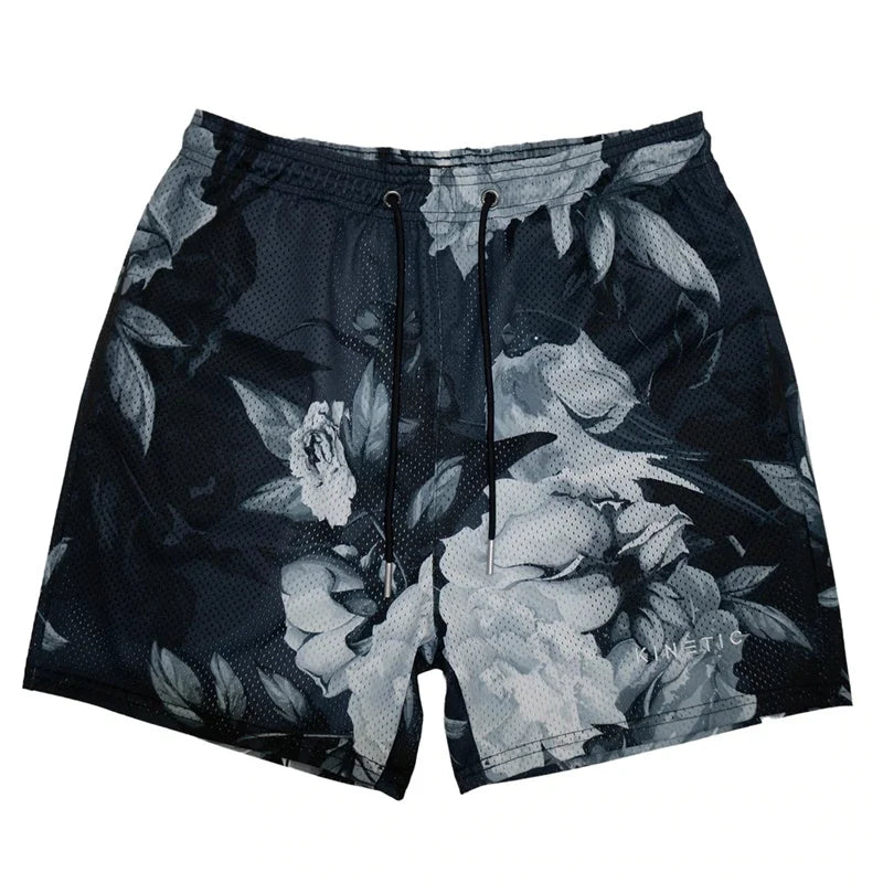 Summer New men short pant Rose Design Casual Shorts Street Hip Hop