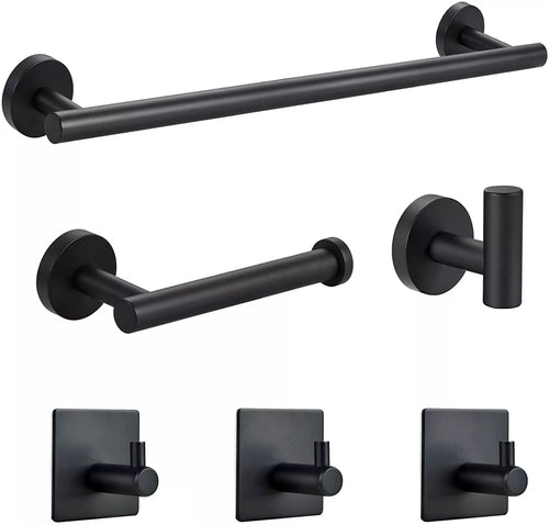 Load image into Gallery viewer, Stainless Steel Bathroom Hardware Set Robe Hook Towel Rail Bar Rack
