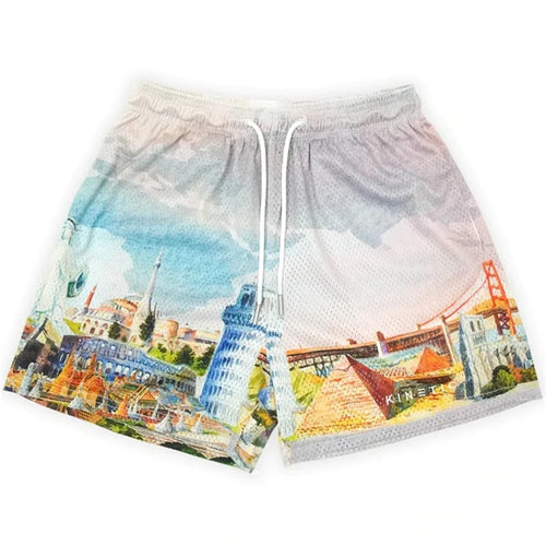 Load image into Gallery viewer, Summer New men short pant Rose Design Casual Shorts Street Hip Hop
