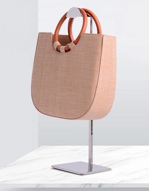 Load image into Gallery viewer, Handbag Display Stand Adjustable Polished Height Metal Hanging Bag
