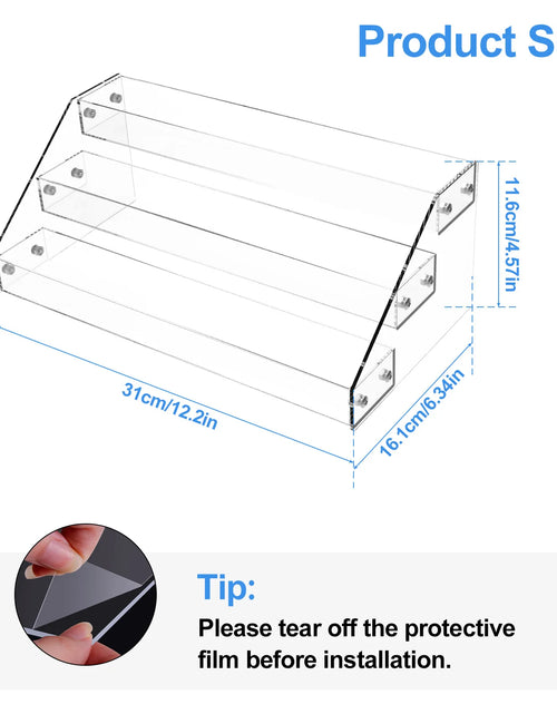 Load image into Gallery viewer, 2Pcs 3 Tier Acrylic Display Stand Set Large Capacity Clear Perfume
