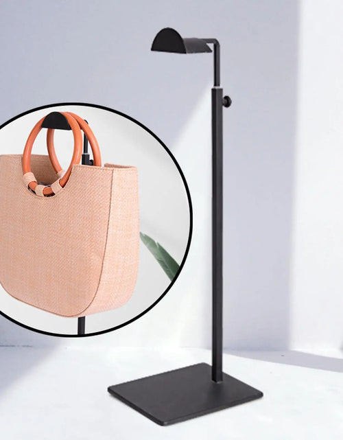 Load image into Gallery viewer, Handbag Display Stand Adjustable Polished Height Metal Hanging Bag
