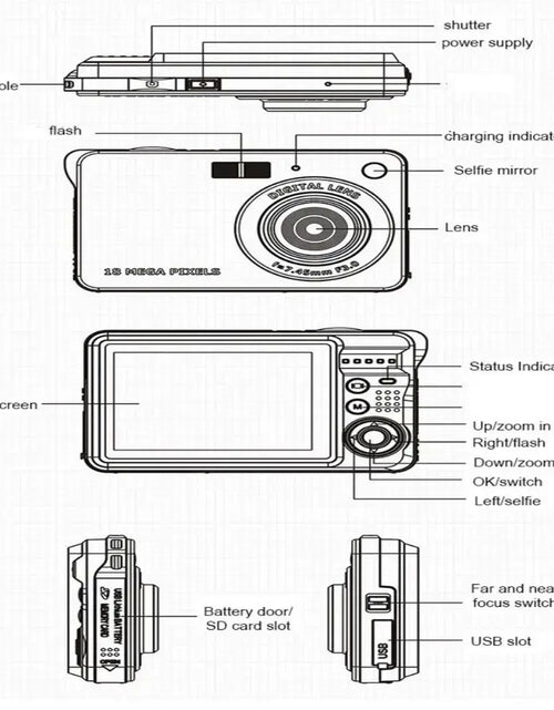 Load image into Gallery viewer, HD Digital Camera With LCD Screen Child Camera Outdoor Anti-Shake
