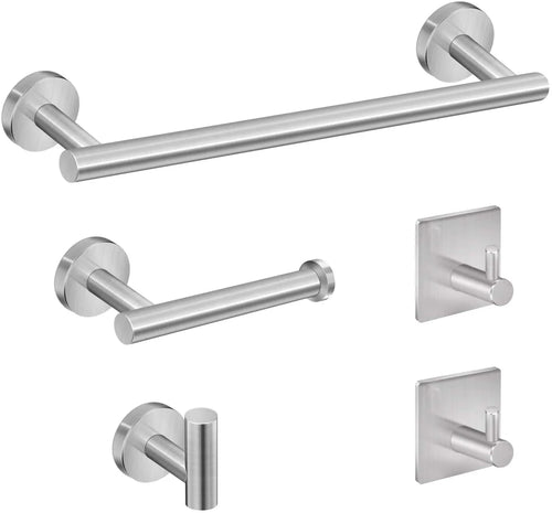 Load image into Gallery viewer, Stainless Steel Bathroom Hardware Set Robe Hook Towel Rail Bar Rack
