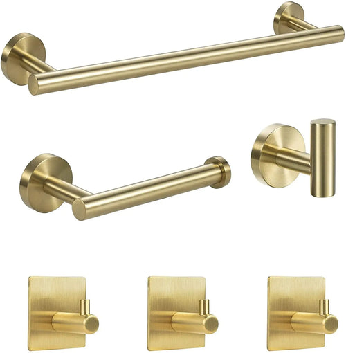 Load image into Gallery viewer, Stainless Steel Bathroom Hardware Set Robe Hook Towel Rail Bar Rack
