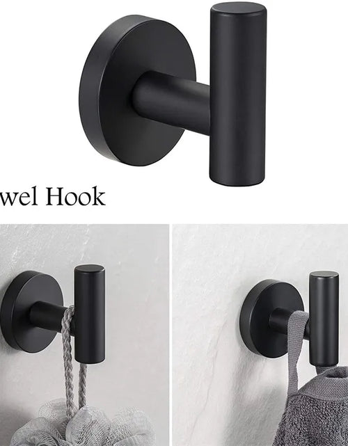 Load image into Gallery viewer, Stainless Steel Bathroom Hardware Set Robe Hook Towel Rail Bar Rack
